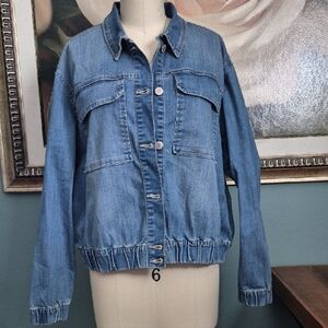 Nine West Bomber Jean Jacket